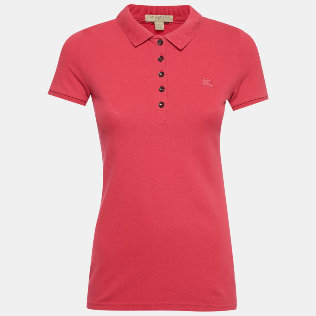 Burberry Brit Pink Cotton Pique Polo T-Shirt XS Burberry Brit Pink Cotton Pique Polo T-Shirt XS