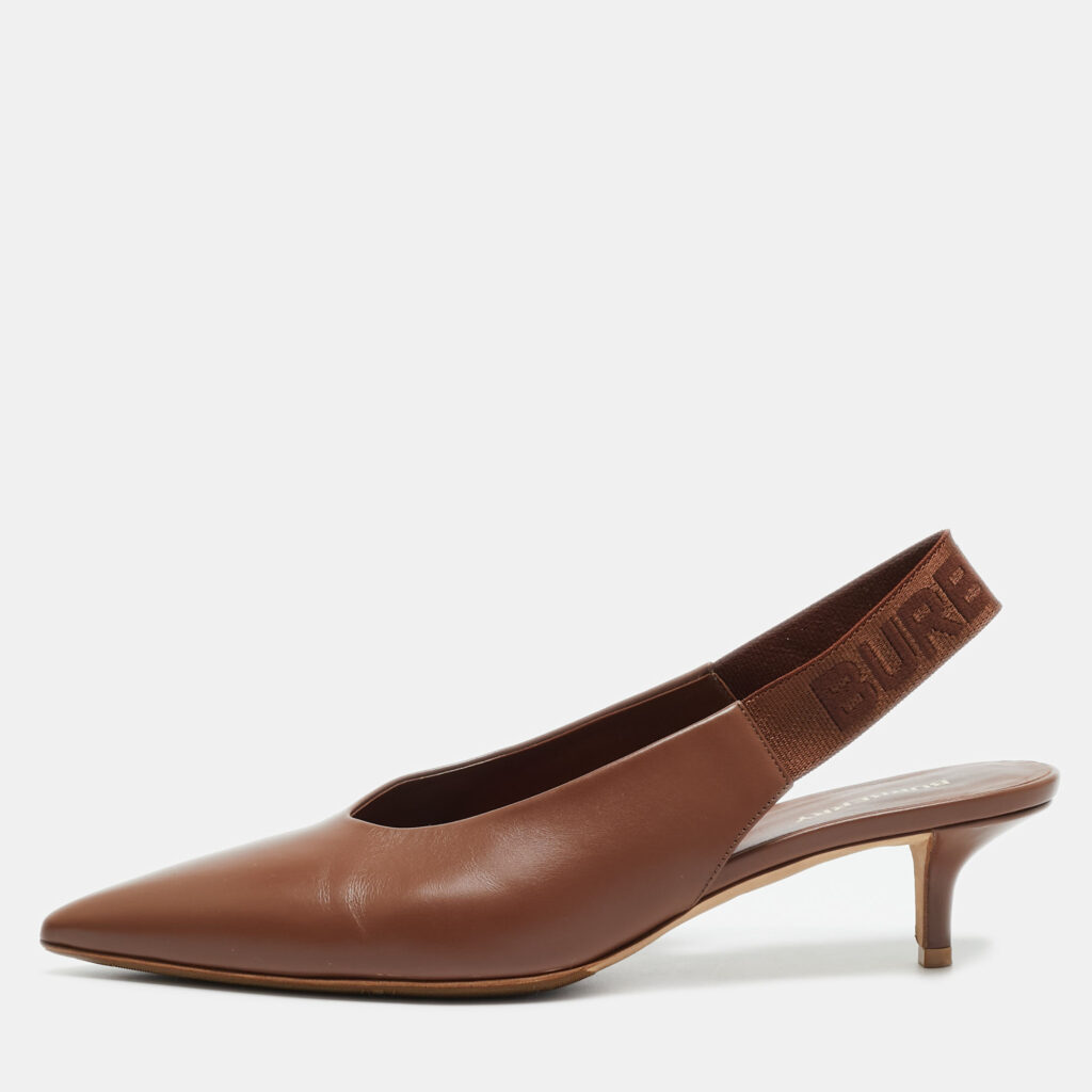 Burberry London Leticia Size 40 Brown Leather Pumps Burberry London Leticia Size 40 Brown Leather Pumps