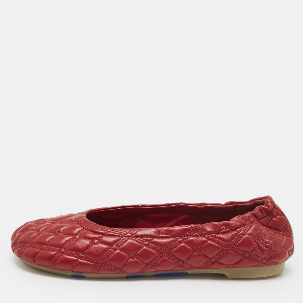 Burberry Burgundy Leather Saddler Ballet Flats Size 37 Burberry Burgundy Leather Saddler Ballet Flats Size 37