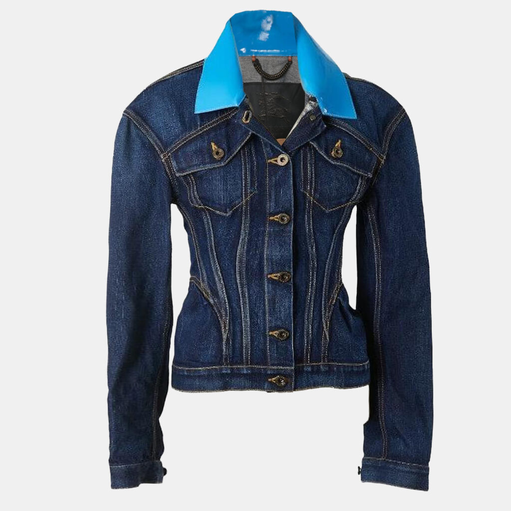 Burberry Prorsum Blue Denim Collar Detai Jacket XS Burberry Prorsum Blue Denim Collar Detai Jacket XS