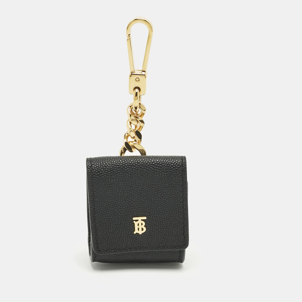 luxury-women-burberry-used-accessories-p1230232-002-1.jpg Burberry Black Leather TB Logo AirPods Case