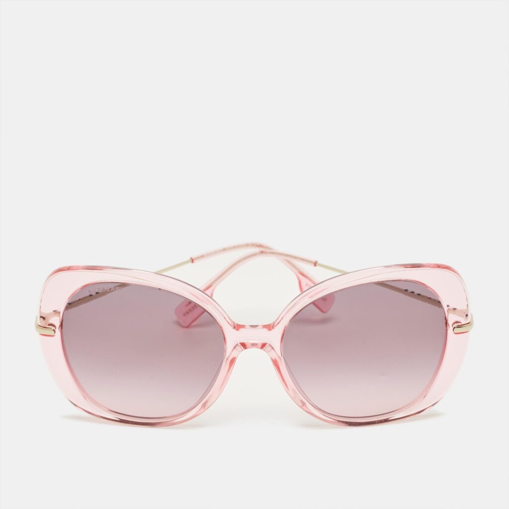 Burberry Pink/Grey Gradient B 4374 Eugenie Oversized Sunglasses Burberry Pink/Grey Gradient B 4374 Eugenie Oversized Sunglasses