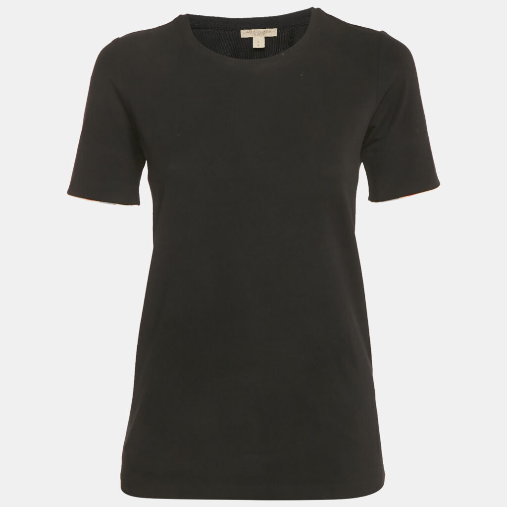 Burberry Black Jersey Crewneck T-Shirt S