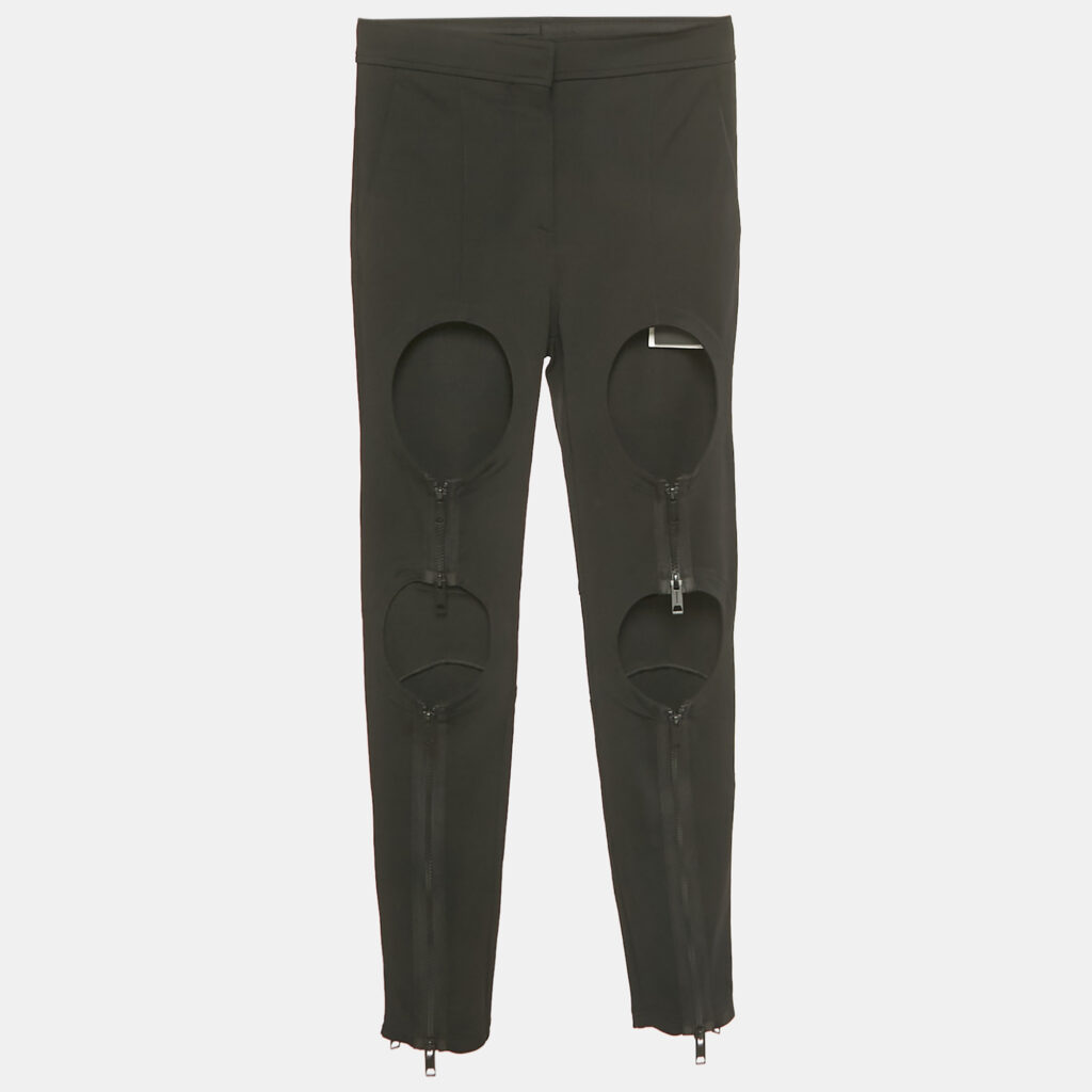 Burberry Black Jersey Zip Detail Cut-Out Pants XS Burberry Black Jersey Zip Detail Cut-Out Pants XS