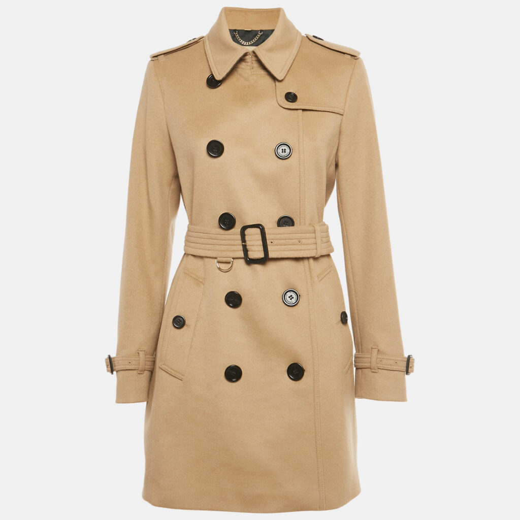 Burberry Beige Wool Blend Trench Coat M Burberry Beige Wool Blend Trench Coat M