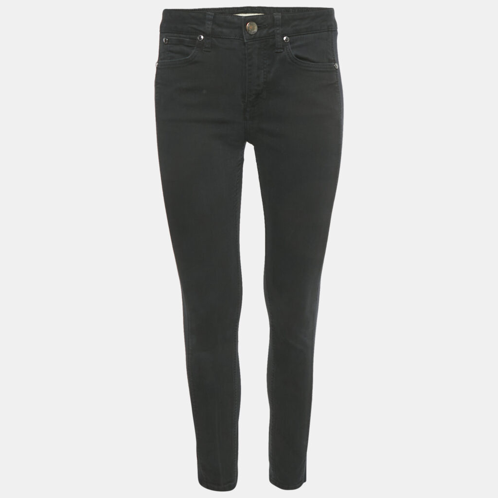 luxury-women-burberry-used-clothes-p1249306-001-1.jpg Burberry Black Denim and Jersey Skinny Jeans M/Waist 28"
