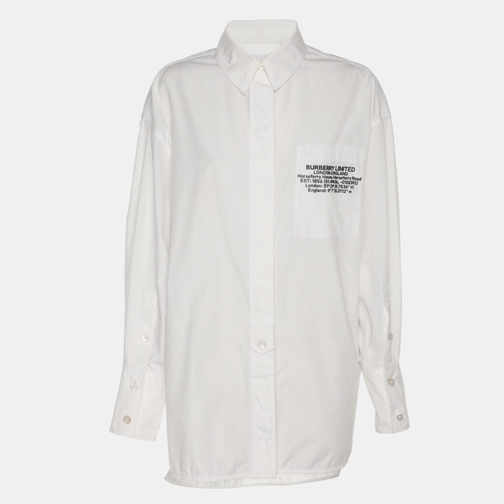 luxury-women-burberry-used-clothes-p1249589-001-1.jpg Burberry White Cotton Long Sleeve Shirt S