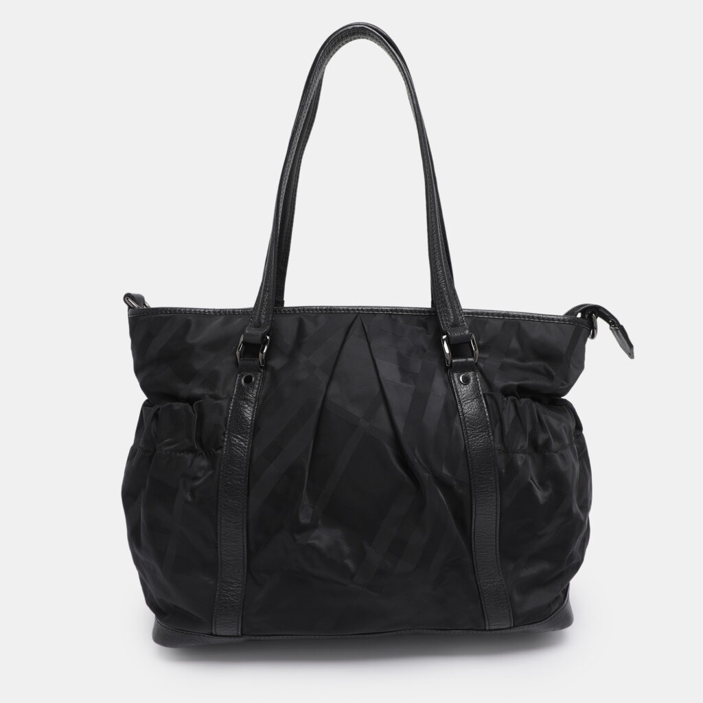 Burberry Black Super Nova Check Nylon Diaper Bag Burberry Black Super Nova Check Nylon Diaper Bag