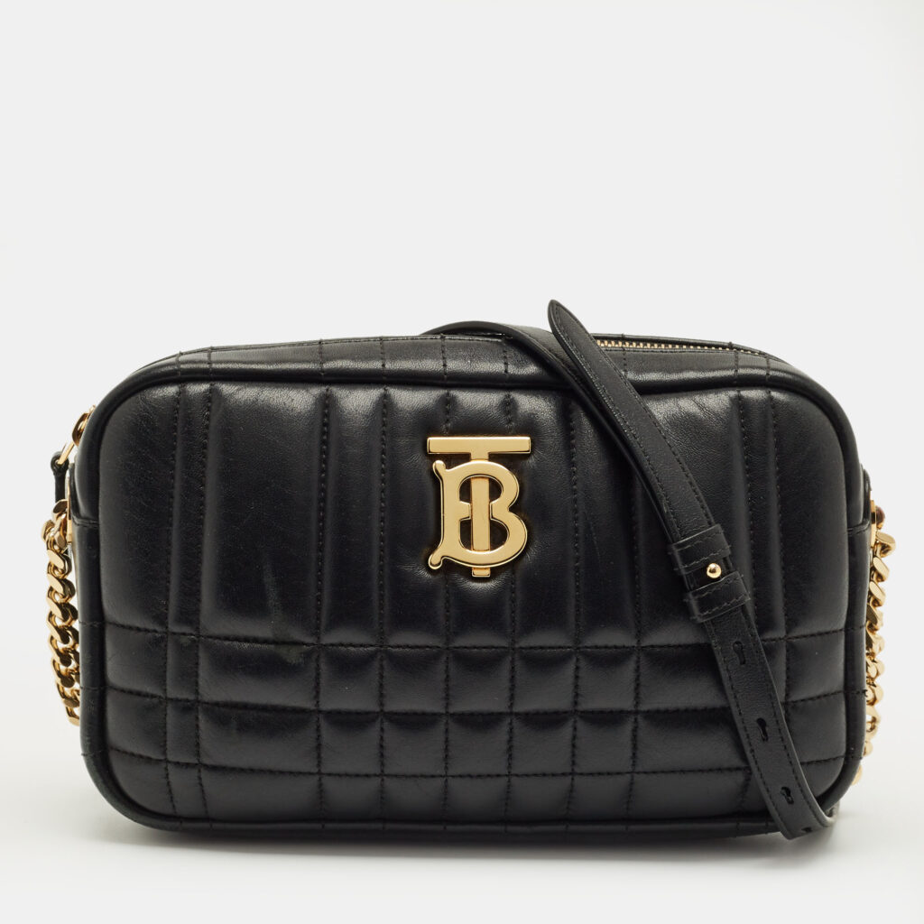 luxury-women-burberry-used-handbags-p1216820-014-1.jpg Burberry Black Quilted Leather Small Lola Camera Bag