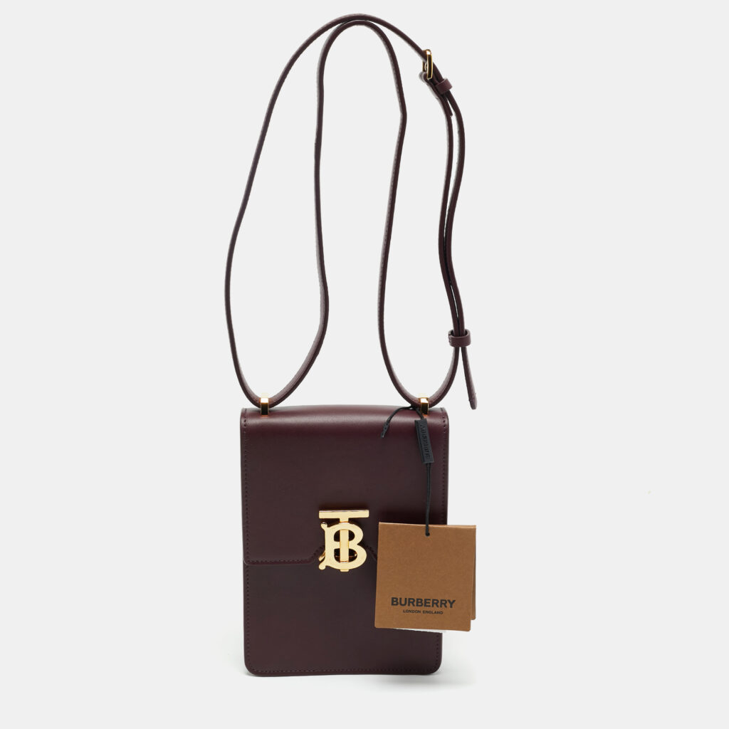 Burberry Burgundy Leather Robin Crossbody Bag Burberry Burgundy Leather Robin Crossbody Bag