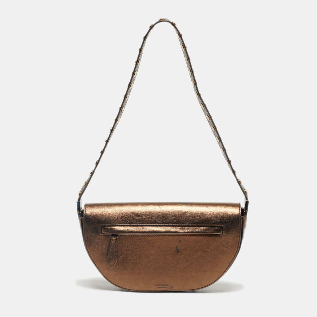 luxury-women-burberry-used-handbags-p1224714-002-1.jpg Burberry Bronze Leather Small Studded Olympia Shoulder Bag