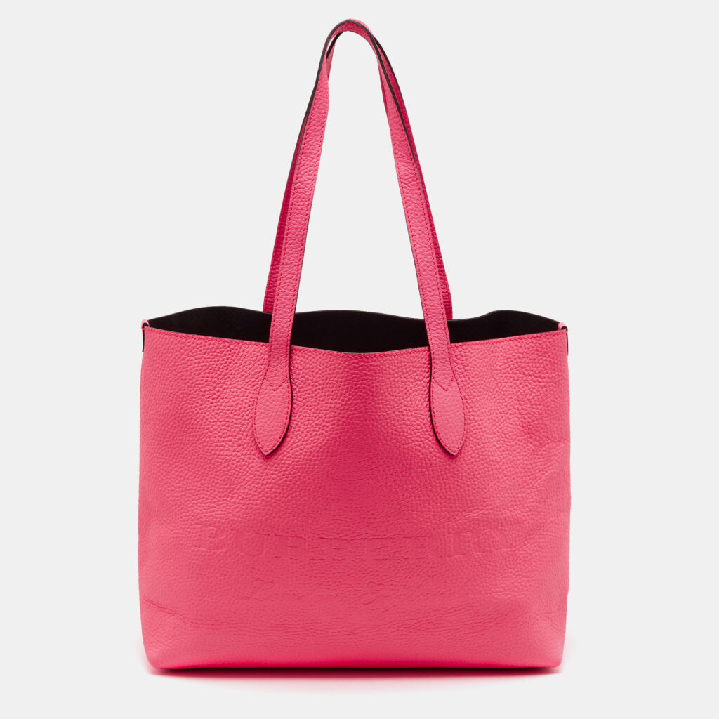 Burberry Neon Pink Leather Remington Tote