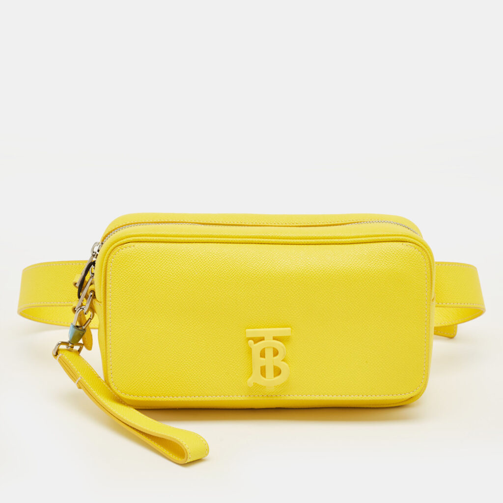 Burberry Yellow Leather TB Belt Bag Burberry Yellow Leather TB Belt Bag