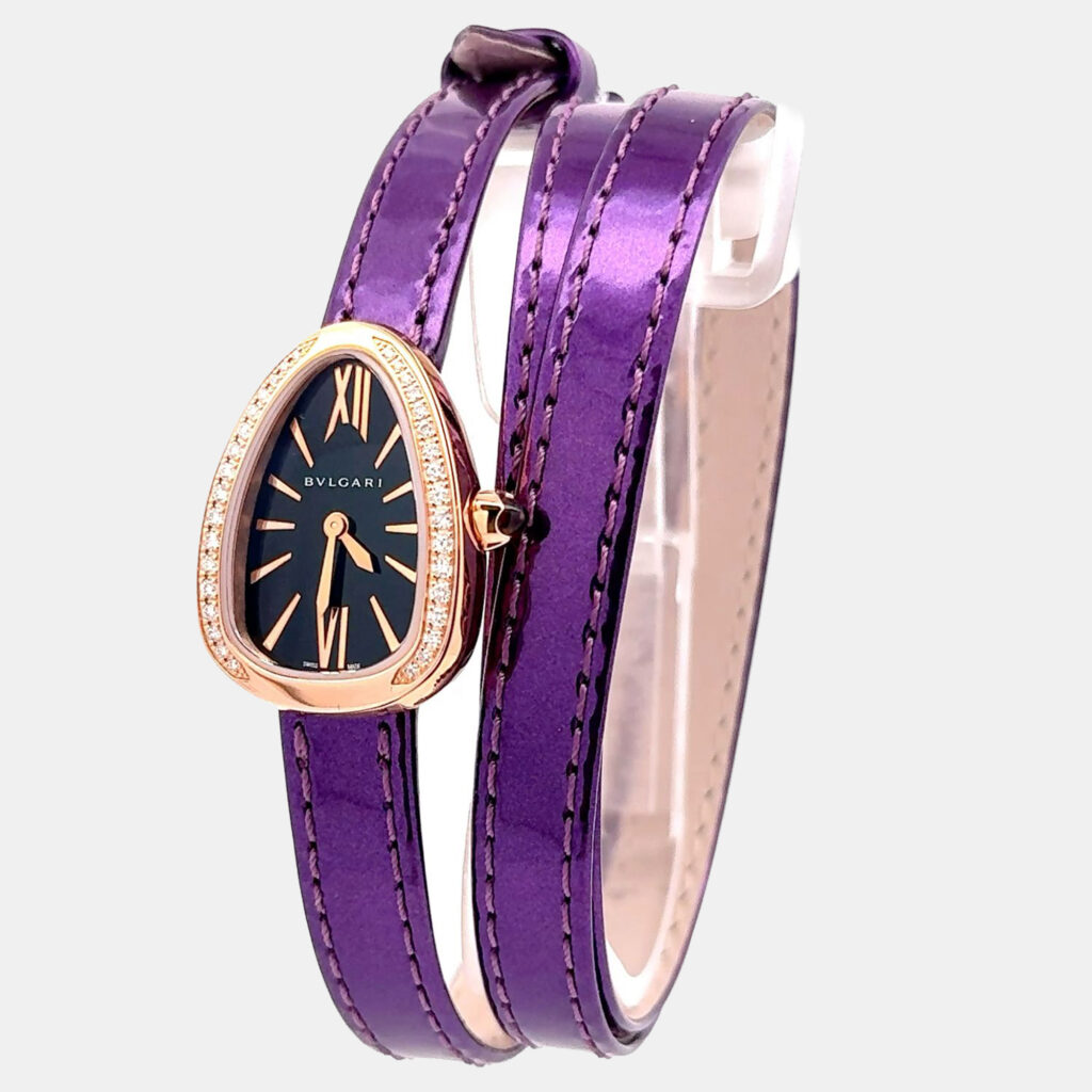Bvlgari Serpenti 102969 Quartz Black Rose Gold Women’s Wristwatch 35 mm