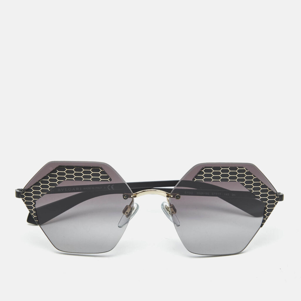 Bvlgari Matte Black Gradient 6103 Serpenteyes Geometric Sunglasses Bvlgari Matte Black Gradient 6103 Serpenteyes Geometric Sunglasses