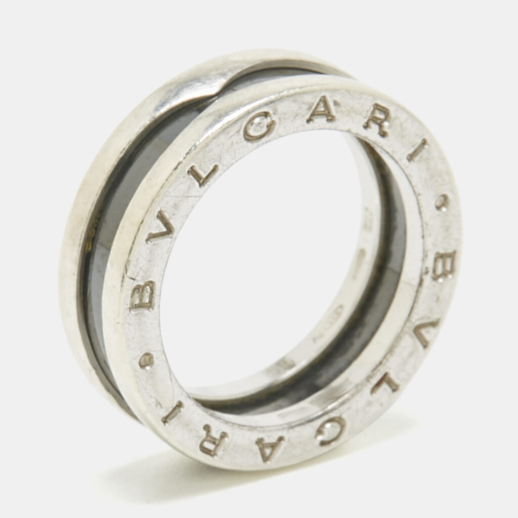 Bvlgari Save The Children Ceramic Sterling Silver Ring Size 53 Bvlgari Save The Children Ceramic Sterling Silver Ring Size 53