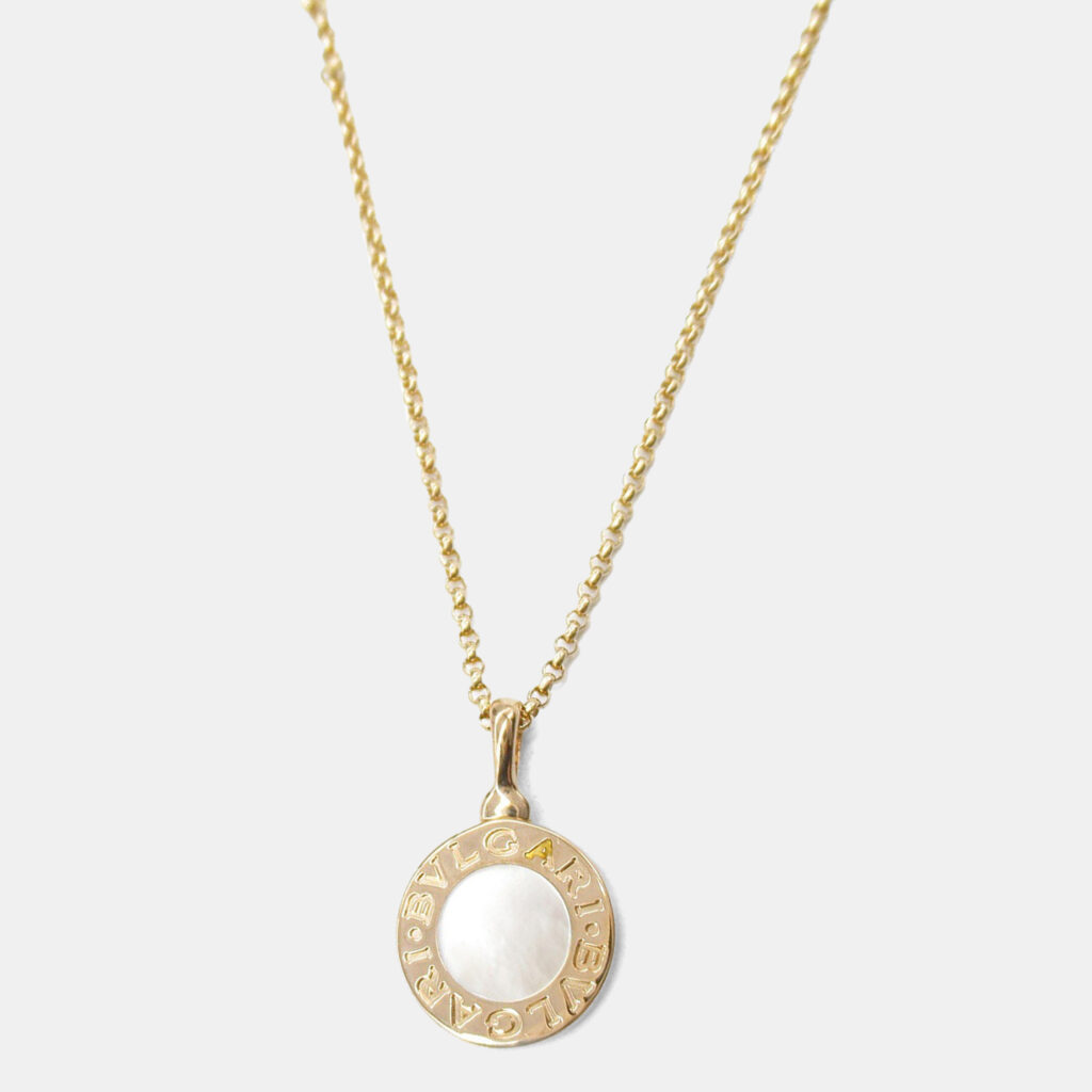 Bvlgari 18K Pink Rose Gold Mother Of Pearl Necklace Bvlgari 18K Pink Rose Gold Mother Of Pearl Necklace