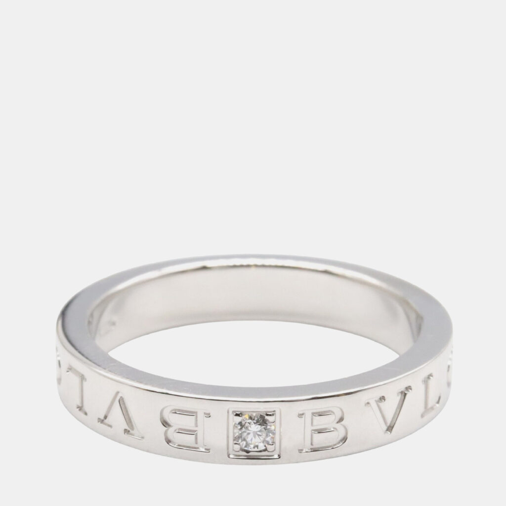 Bvlgari B.Zero1 18K White Gold, Diamond Ring EU 57