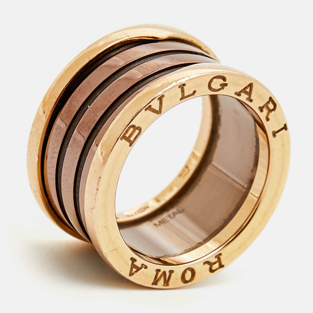 Bvlgari B.Zero1 4-Band Metal 18k Rose Gold Band Ring Size 54 Bvlgari B.Zero1 4-Band Metal 18k Rose Gold Band Ring Size 54