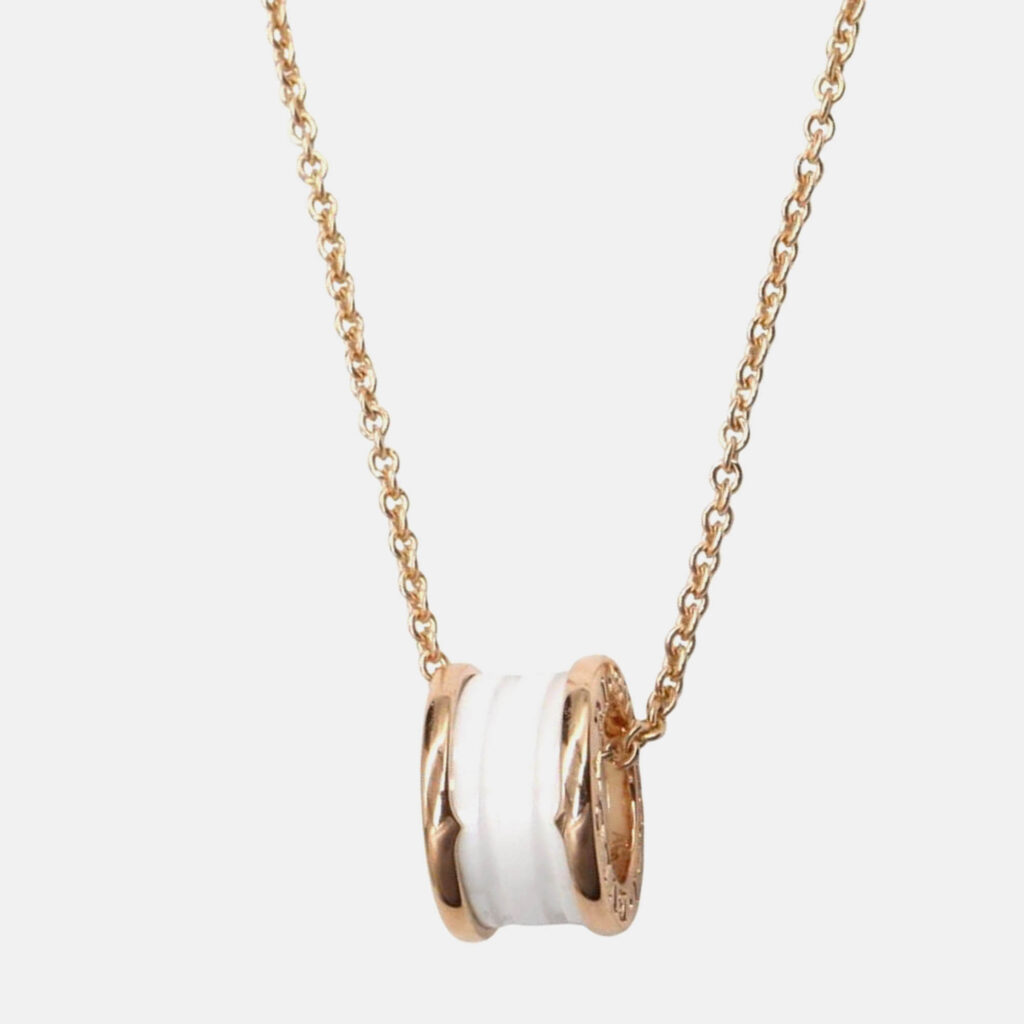 Bvlgari B.Zero1 18K Rose Gold and Ceramic Pendant Necklace Bvlgari B.Zero1 18K Rose Gold and Ceramic Pendant Necklace