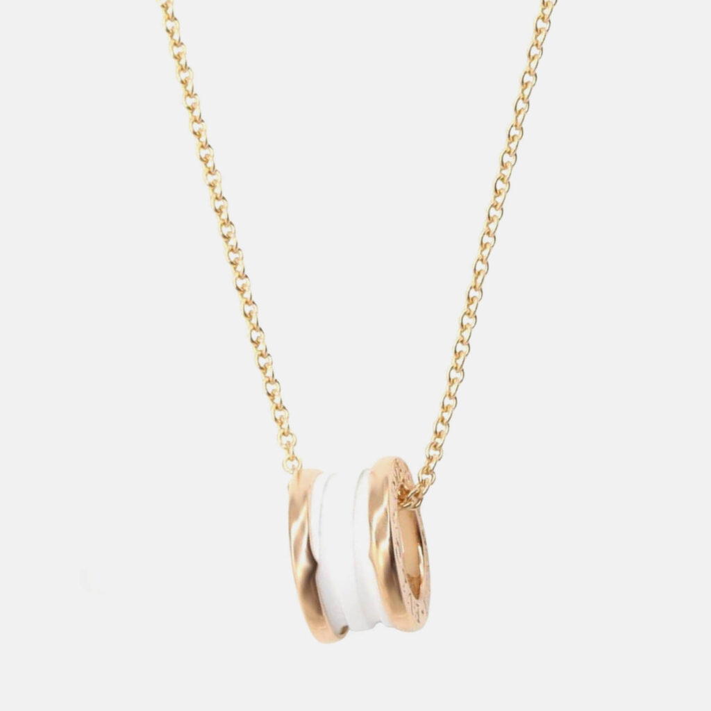 Bvlgari B.Zero1 18K Rose Gold and Ceramic Pendant Necklace Bvlgari B.Zero1 18K Rose Gold and Ceramic Pendant Necklace