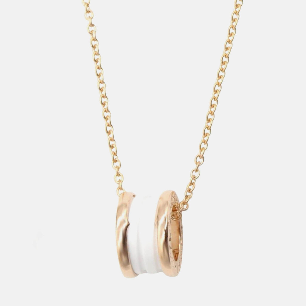 Bvlgari B.Zero1 18K Rose Gold and Ceramic Pendant Necklace Bvlgari B.Zero1 18K Rose Gold and Ceramic Pendant Necklace