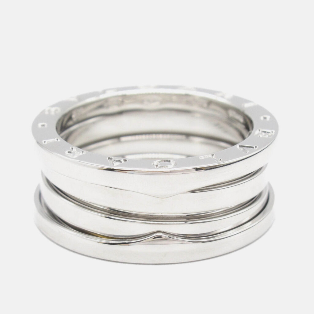 Bvlgari B.Zero1 3-Band 18K White Gold Ring EU 56