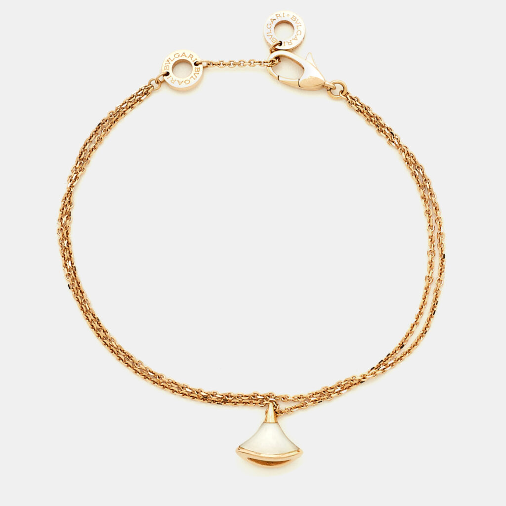 Bvlgari Divas' Dream Mother of Pearl 18k Rose Gold Bracelet SM