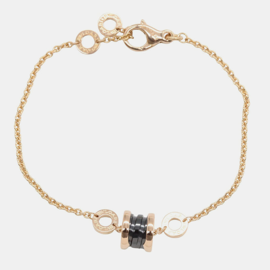 Bvlgari B.zero1 18K Rose Gold and Black Ceramic Bracelet