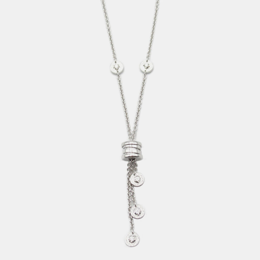 Bvlgari B.zero1 Diamond 18K White Gold Pendant Necklace Bvlgari B.zero1 Diamond 18K White Gold Pendant Necklace