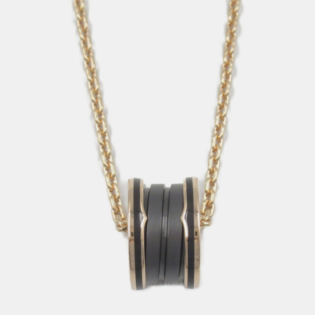Bvlgari B.zero1 18K Rose Gold and Black Ceramic Pendant Necklace Bvlgari B.zero1 18K Rose Gold and Black Ceramic Pendant Necklace