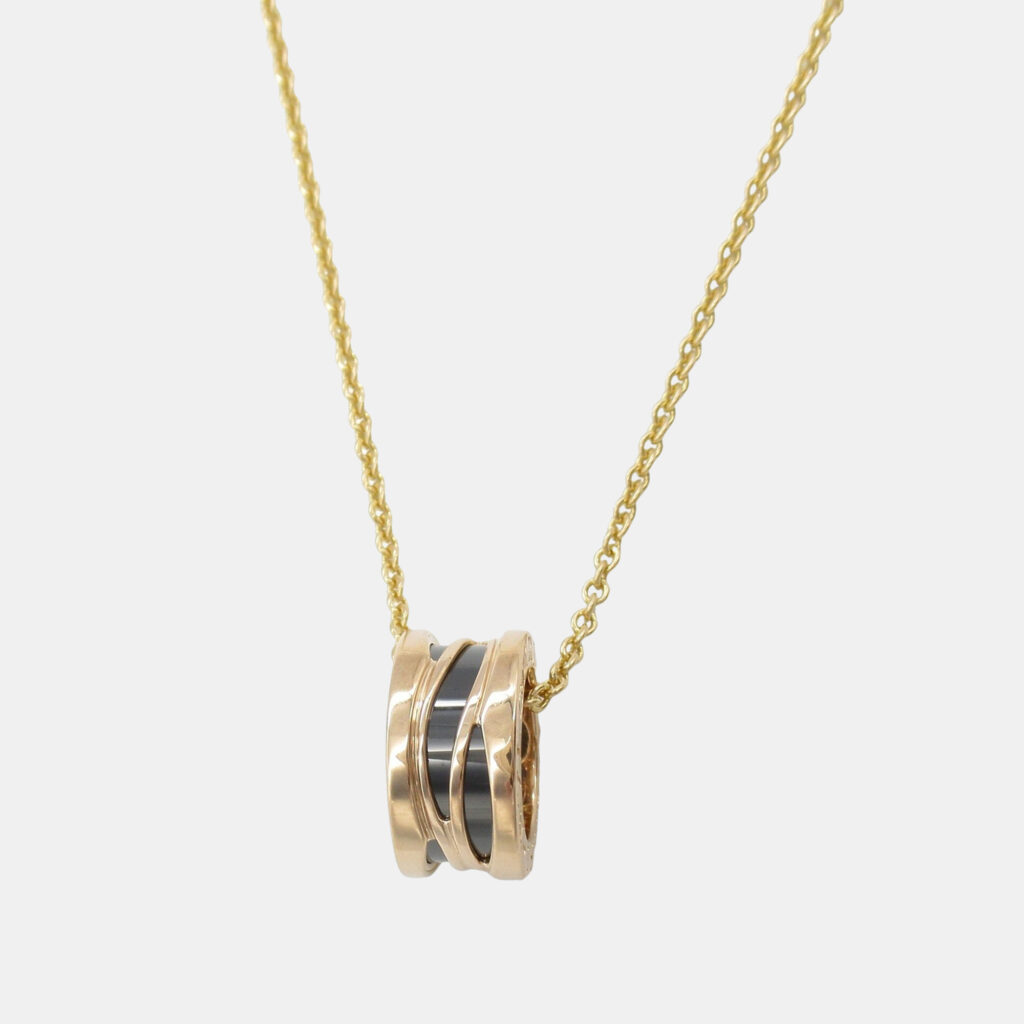 Bvlgari B.zero1 Design Legend 18K Rose Gold and Black Ceramic Pendant Necklace Bvlgari B.zero1 Design Legend 18K Rose Gold and Black Ceramic Pendant Necklace