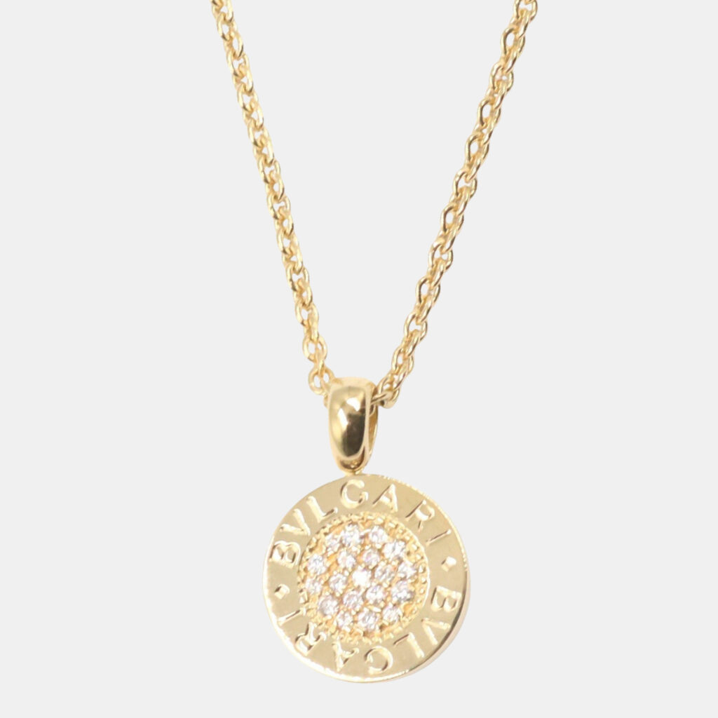 Bvlgari Bvlgari Bvlgari 18K Yellow Gold and Diamond Pendant Necklace Bvlgari Bvlgari Bvlgari 18K Yellow Gold and Diamond Pendant Necklace