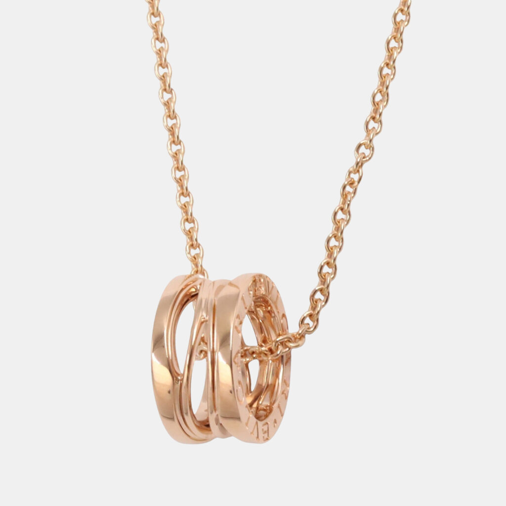 Bvlgari B.zero1 Design Legend 18K Rose Gold Pendant Necklace Bvlgari B.zero1 Design Legend 18K Rose Gold Pendant Necklace