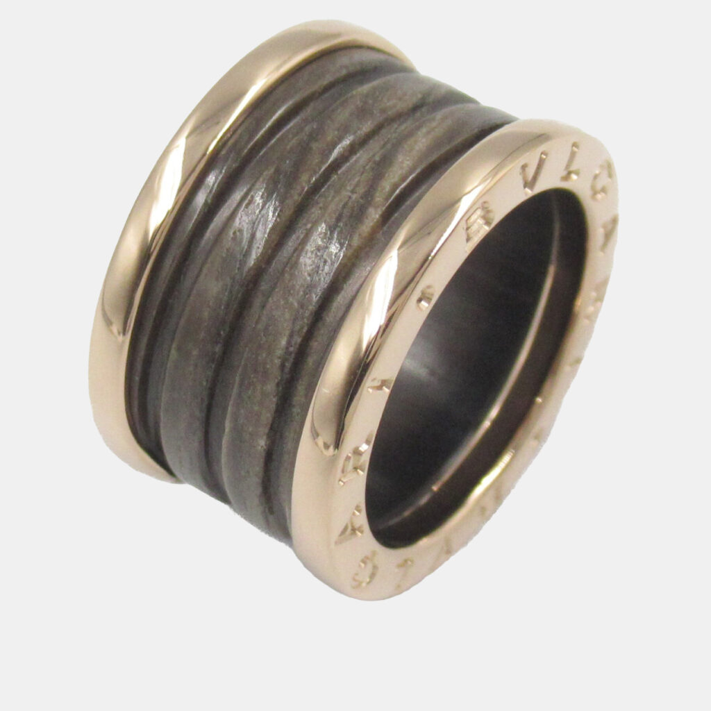 Bvlgari B.zero1 18K Rose Gold and Ceramic Ring EU 48 Bvlgari B.zero1 18K Rose Gold and Ceramic Ring EU 48