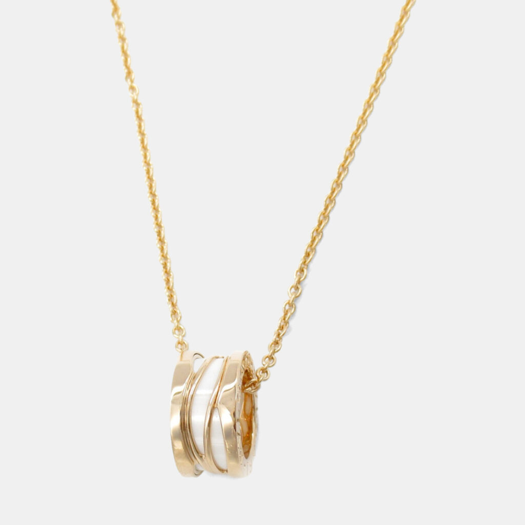 Bvlgari B.zero1 Legend 18K Rose Gold and White Ceramic Necklace Bvlgari B.zero1 Legend 18K Rose Gold and White Ceramic Necklace