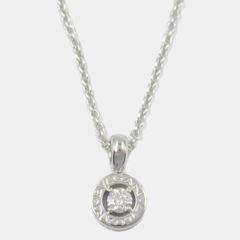 Bvlgari Bvlgari Bvlgari 18K White Gold and Diamond Pendant Necklace Bvlgari Bvlgari Bvlgari 18K White Gold and Diamond Pendant Necklace