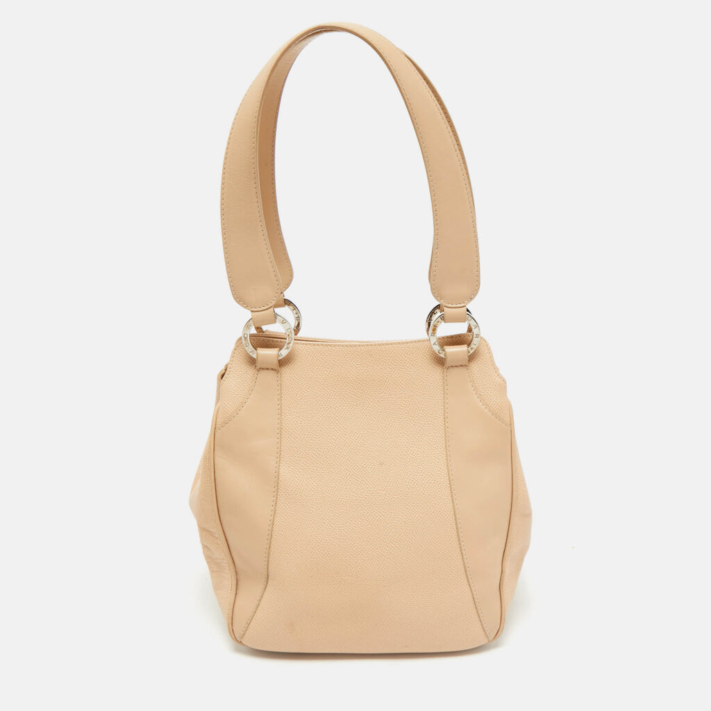 Bvlgari Beige Leather Small Tote Bvlgari Beige Leather Small Tote