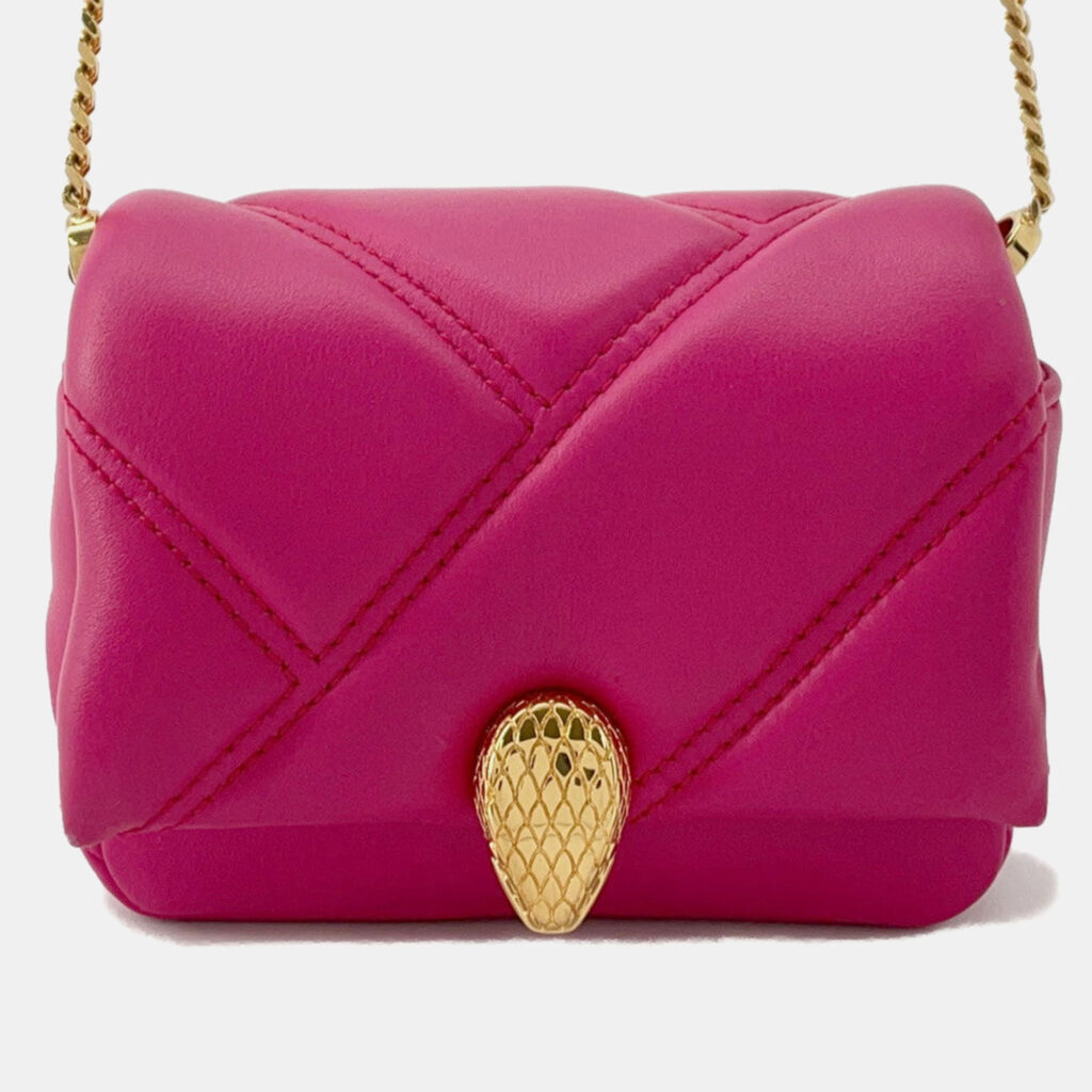 Bvlgari Serpenti Cabochon Shoulder Bag Pink Calf Leather Size Micro Bvlgari Serpenti Cabochon Shoulder Bag Pink Calf Leather Size Micro