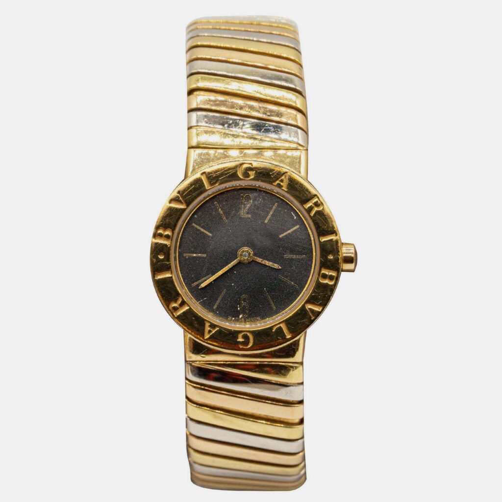 Bvlgari Vintage Expandable Tri-Colour Tubogas BB23 2T 18K YG/RG/WG Quartz Women's Wrist watch 23 mm Bvlgari Vintage Expandable Tri-Colour Tubogas BB23 2T 18K YG/RG/WG Quartz Women's Wrist watch 23 mm