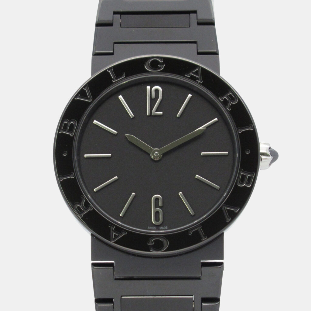 Bvlgari Bvlgari Bvlgari BB33S Quartz Black Stainless Steel Women's Wristwatch 33 mm Bvlgari Bvlgari Bvlgari BB33S Quartz Black Stainless Steel Women's Wristwatch 33 mm