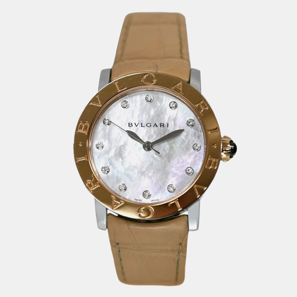 Bvlgari BvlgariBvlgari BBLP33SG Automatic White diamonds steel 18k Rose Gold Women's Wristwatch 33 mm Bvlgari BvlgariBvlgari BBLP33SG Automatic White diamonds steel 18k Rose Gold Women's Wristwatch 33 mm