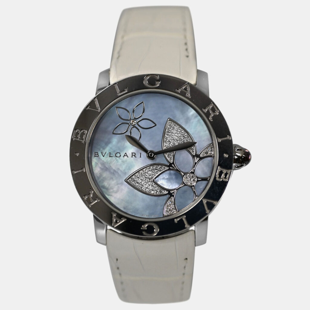 Bvlgari BvlgariBvlgari BBLP37S Quartz White diamonds steel Women's Wristwatch 37 mm
