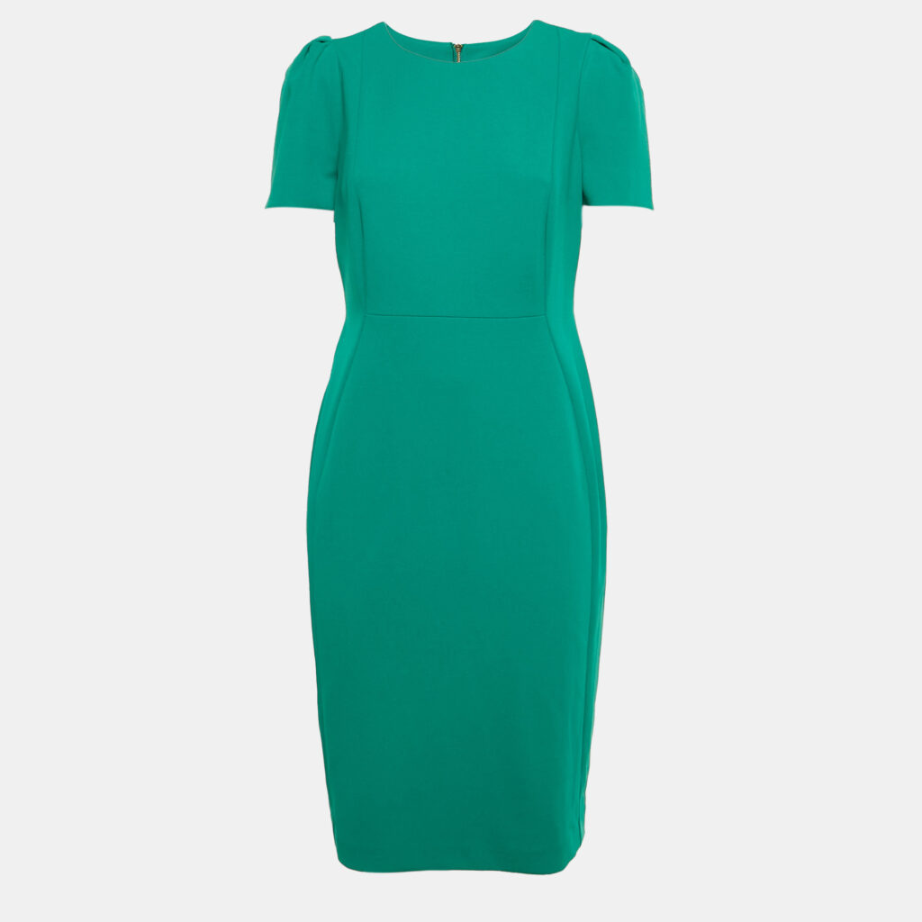 Calvin Klein Green Knit Knee-Length Dress M Calvin Klein Green Knit Knee-Length Dress M