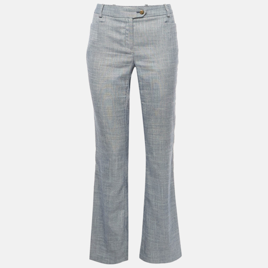 Calvin Klein Blue Straight Leg Mid-Rise Trousers XS Calvin Klein Blue Straight Leg Mid-Rise Trousers XS