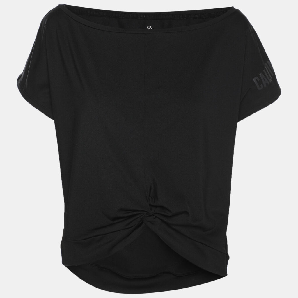 Calvin Klein Black Jersey Crop Top S