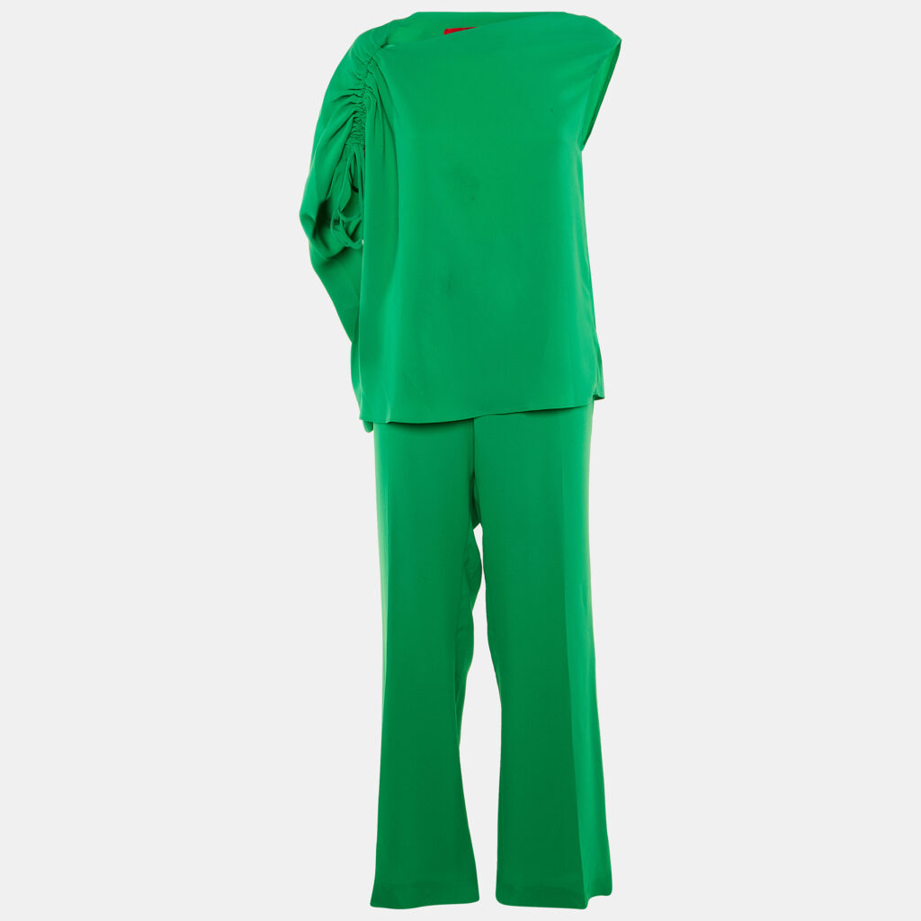 Carolina Herrera Green Crepe Top & Pants Set L/M Carolina Herrera Green Crepe Top & Pants Set L/M