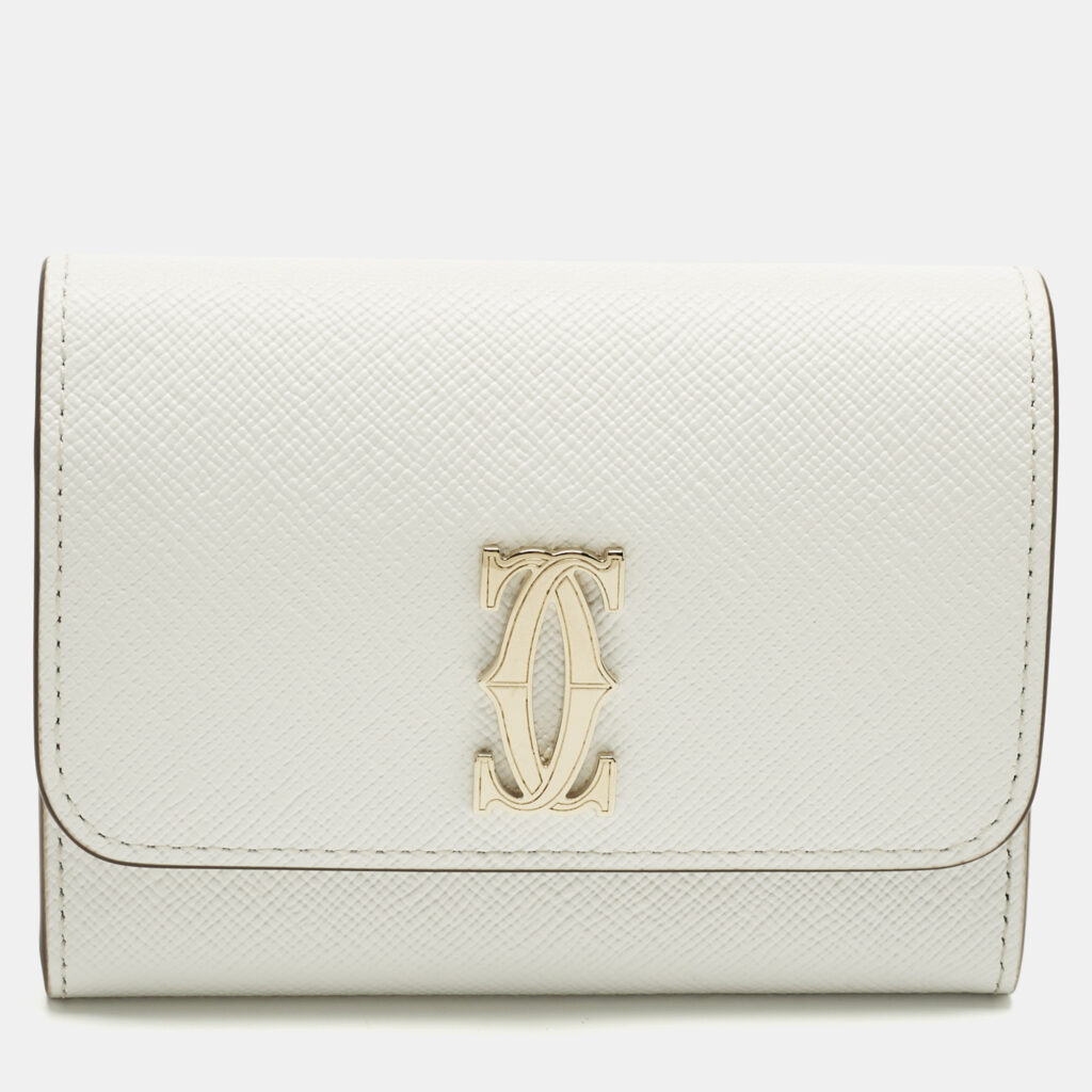 luxury-women-cartier-new-handbags-p1246665-004.jpg Cartier Double C De Cartier White Leather Card Case