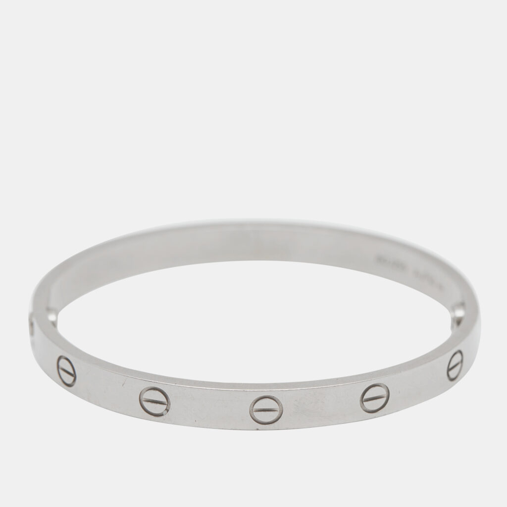 luxury-women-cartier-used-fine-jewelry-p1118225-002-1.jpg Cartier Love 18k White Gold Bracelet 17