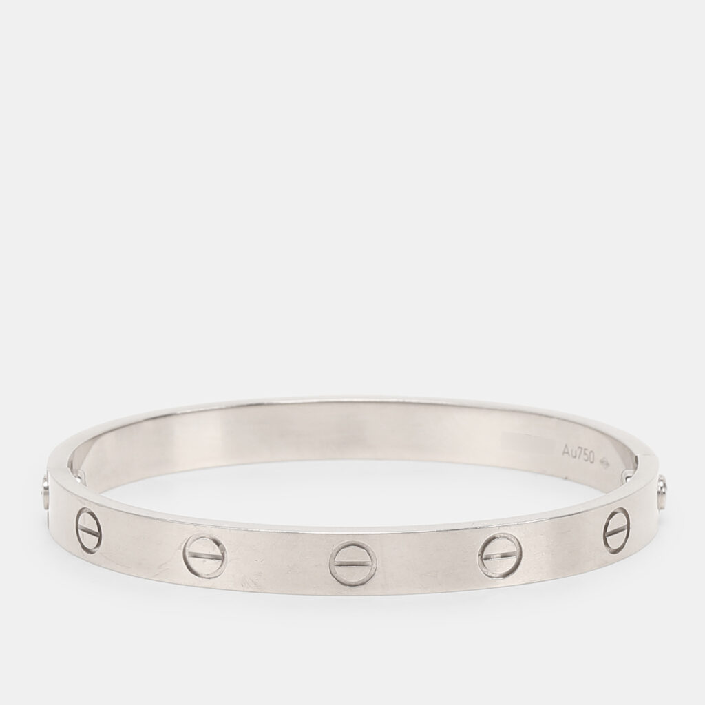 luxury-women-cartier-used-fine-jewelry-p1137193-001-1.jpg Cartier Love 18k White Gold Bracelet 16